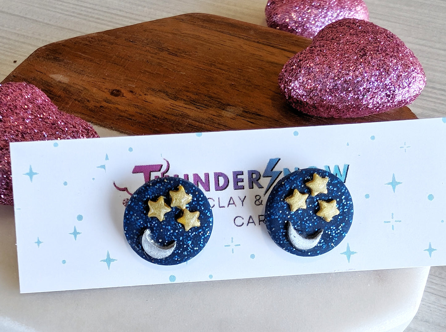 Night sky earrings